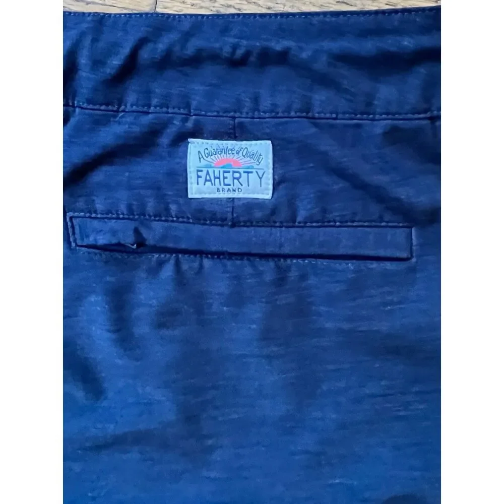 Faherty All Day Gray Hybrid Performance Stretch Chino Shorts Mens Size 38